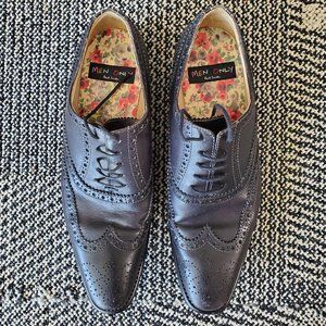 Paul Smith "Mens Only" Women WIngtip Brogues, Black, Leather, EU Size 39